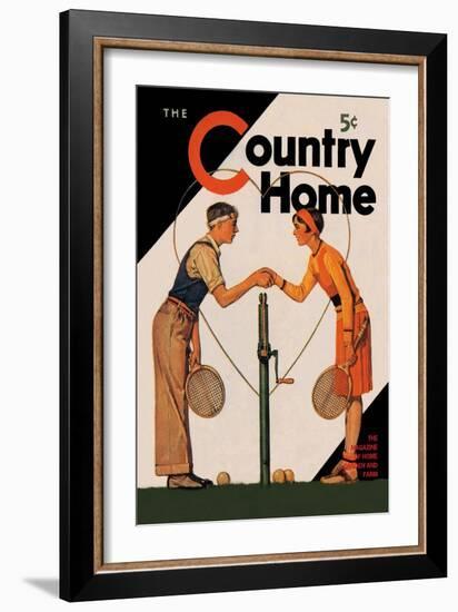 Country Home: A Friendly Match-null-Framed Art Print