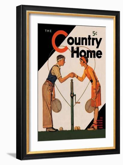 Country Home: A Friendly Match-null-Framed Art Print