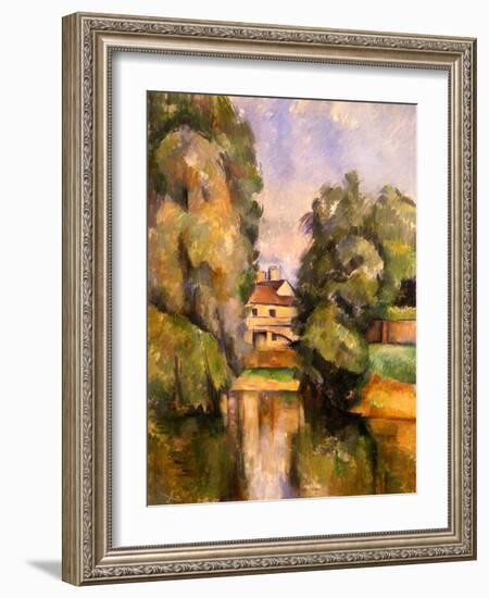 Country House by the Water, C.1888-Paul Cézanne-Framed Giclee Print