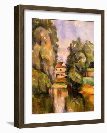 Country House by the Water, C.1888-Paul Cézanne-Framed Giclee Print