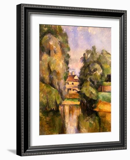 Country House by the Water, C.1888-Paul Cézanne-Framed Giclee Print