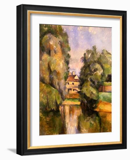 Country House by the Water, C.1888-Paul Cézanne-Framed Giclee Print