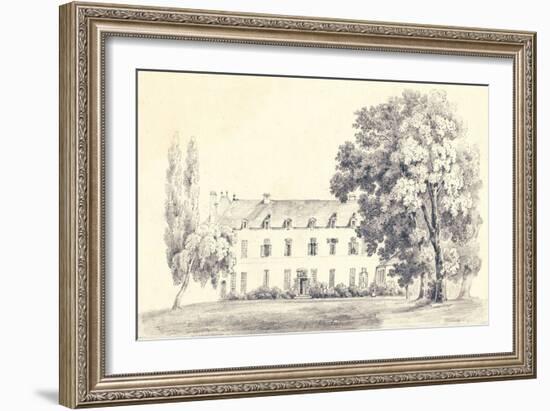 Country House Sketch-Wild Apple Portfolio-Framed Art Print