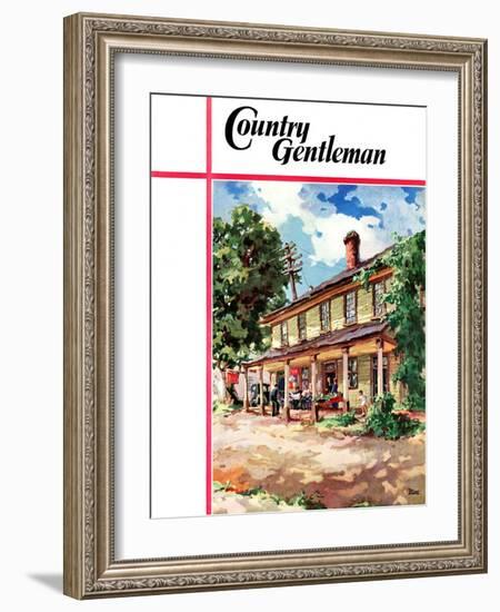 "Country Inn," Country Gentleman Cover, September 1, 1939-G. Kay-Framed Giclee Print