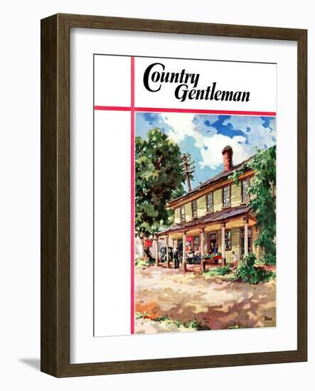 "Country Inn," Country Gentleman Cover, September 1, 1939-G. Kay-Framed Giclee Print