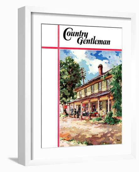 "Country Inn," Country Gentleman Cover, September 1, 1939-G. Kay-Framed Giclee Print