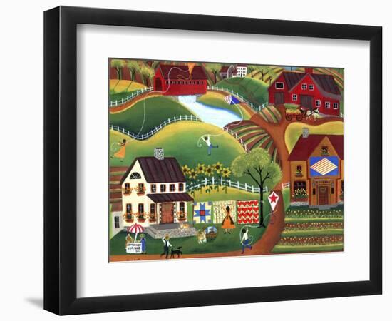 Country Kite Quilt Lemonade-Cheryl Bartley-Framed Premium Giclee Print