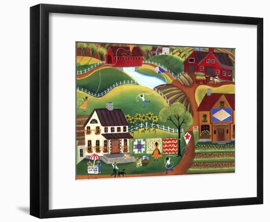 Country Kite Quilt Lemonade-Cheryl Bartley-Framed Giclee Print