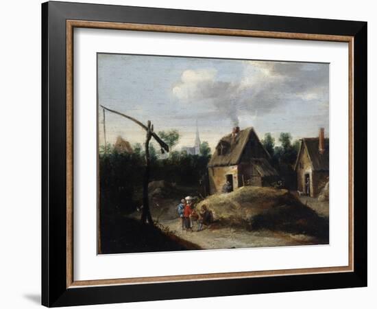 Country Landscape, 17th Century-David Teniers the Younger-Framed Giclee Print