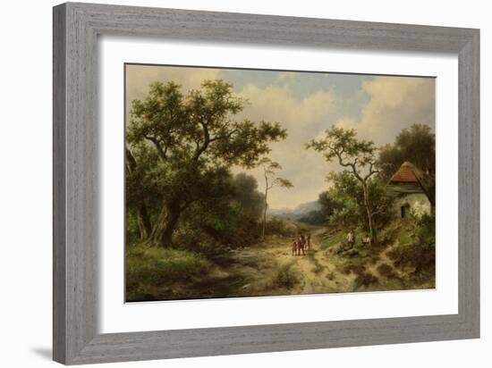 Country Landscape, 19Th Century-Barend Cornelis Koekkoek-Framed Giclee Print