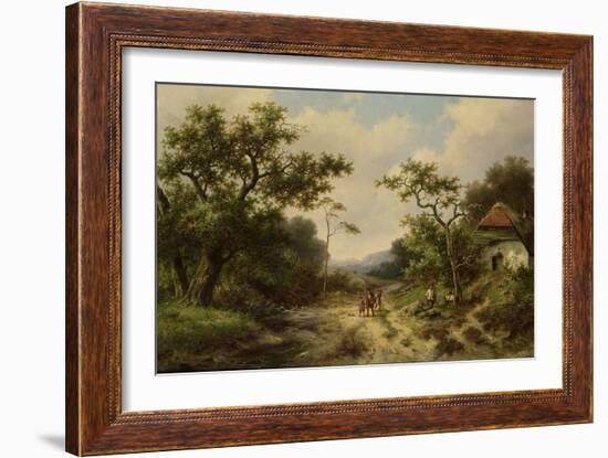 Country Landscape, 19Th Century-Barend Cornelis Koekkoek-Framed Giclee Print