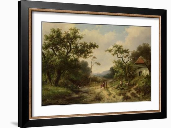 Country Landscape, 19Th Century-Barend Cornelis Koekkoek-Framed Giclee Print