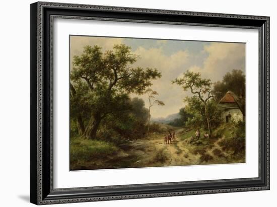 Country Landscape, 19Th Century-Barend Cornelis Koekkoek-Framed Giclee Print