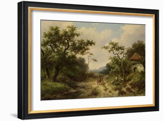 Country Landscape, 19Th Century-Barend Cornelis Koekkoek-Framed Giclee Print
