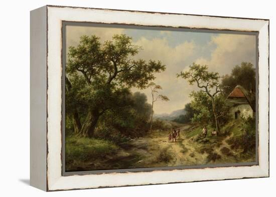 Country Landscape, 19Th Century-Barend Cornelis Koekkoek-Framed Premier Image Canvas