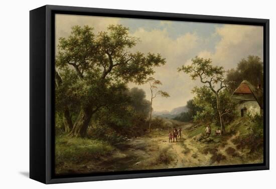 Country Landscape, 19Th Century-Barend Cornelis Koekkoek-Framed Premier Image Canvas