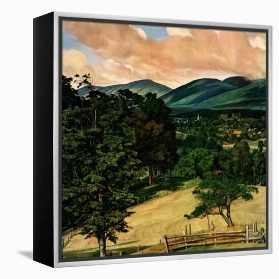 "Country Landscape,"August 1, 1946-Luigi Lucioni-Framed Premier Image Canvas