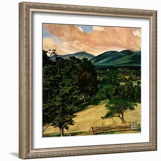 "Country Landscape,"August 1, 1946-Luigi Lucioni-Framed Giclee Print