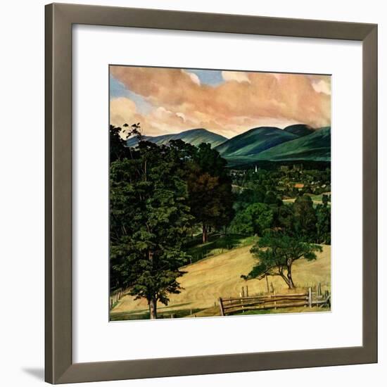 "Country Landscape,"August 1, 1946-Luigi Lucioni-Framed Giclee Print