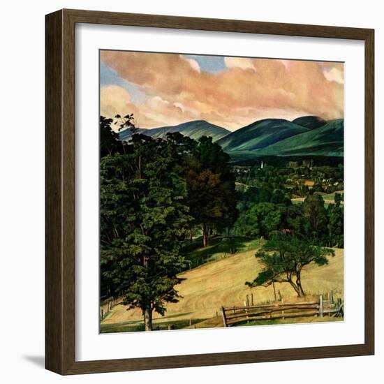 "Country Landscape,"August 1, 1946-Luigi Lucioni-Framed Giclee Print