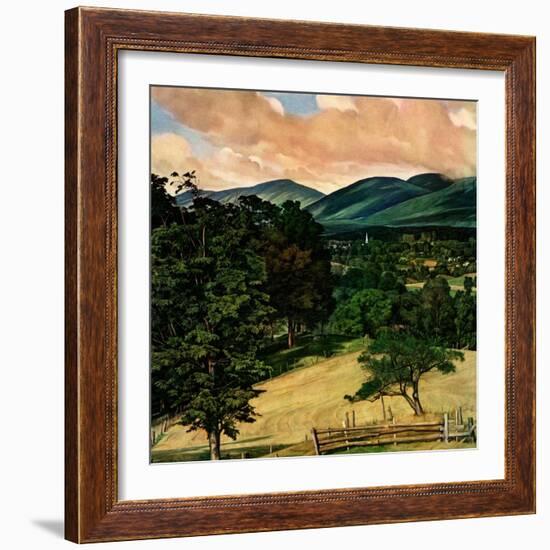 "Country Landscape,"August 1, 1946-Luigi Lucioni-Framed Giclee Print