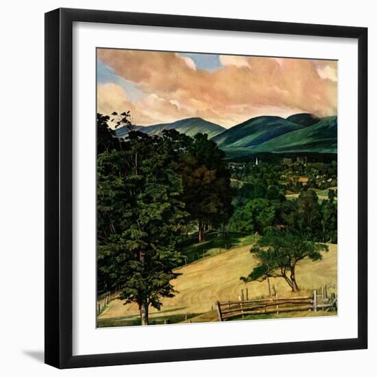 "Country Landscape,"August 1, 1946-Luigi Lucioni-Framed Giclee Print