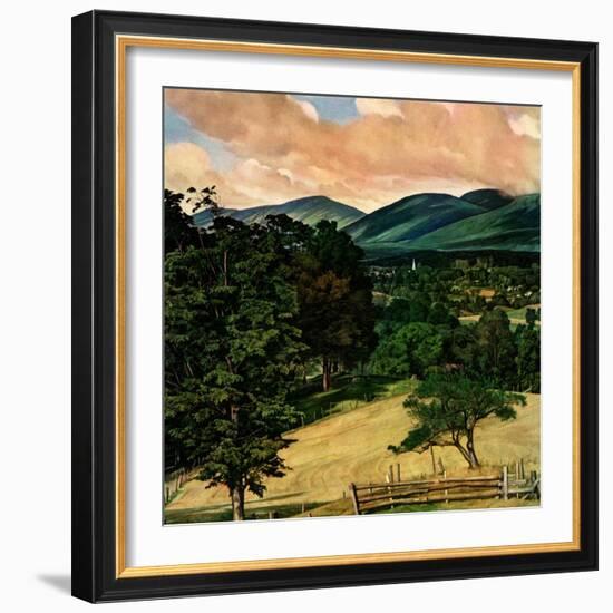 "Country Landscape,"August 1, 1946-Luigi Lucioni-Framed Giclee Print