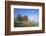 Country Lane Through the Meadows of the Eastern Rhšn Near Breitungen, Fog, Decreasing Moon-Uwe Steffens-Framed Photographic Print