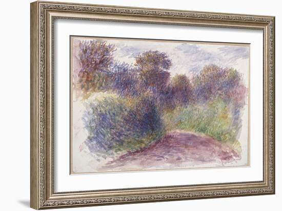 Country Lane (W/C on White Wove Paper)-Pierre-Auguste Renoir-Framed Giclee Print