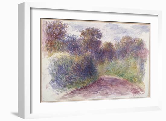 Country Lane (W/C on White Wove Paper)-Pierre-Auguste Renoir-Framed Giclee Print