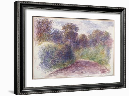 Country Lane (W/C on White Wove Paper)-Pierre-Auguste Renoir-Framed Giclee Print