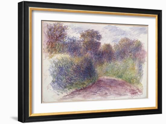 Country Lane (W/C on White Wove Paper)-Pierre-Auguste Renoir-Framed Giclee Print