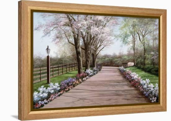 Country Lane-Diane Romanello-Framed Stretched Canvas