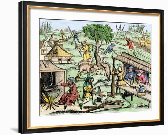 Country Life in France in the Late Middle Ages-null-Framed Giclee Print