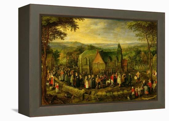 Country Life with a Wedding Scene-Jan Brueghel the Elder-Framed Premier Image Canvas