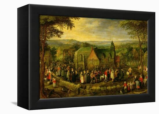 Country Life with a Wedding Scene-Jan Brueghel the Elder-Framed Premier Image Canvas