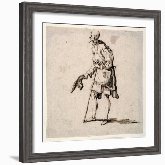 Country Man Standing and Doffing His Cap-Johann Wilhelm Baur-Framed Giclee Print