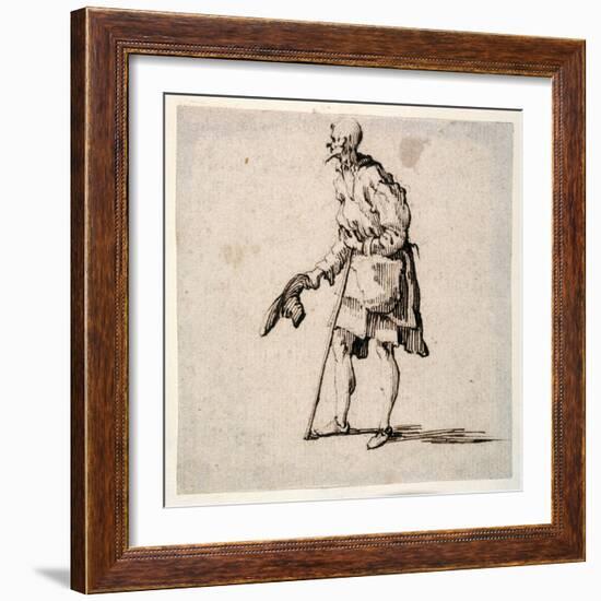 Country Man Standing and Doffing His Cap-Johann Wilhelm Baur-Framed Giclee Print