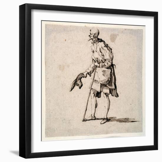 Country Man Standing and Doffing His Cap-Johann Wilhelm Baur-Framed Giclee Print