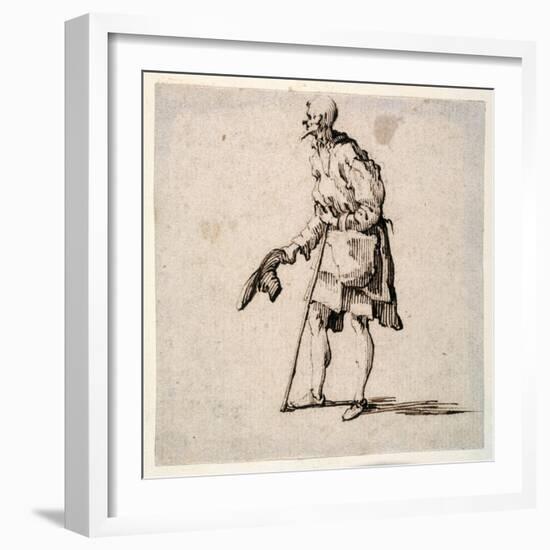 Country Man Standing and Doffing His Cap-Johann Wilhelm Baur-Framed Giclee Print