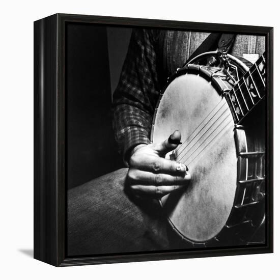 Country Music: Close Up of Banjo Being Played-Eric Schaal-Framed Premier Image Canvas