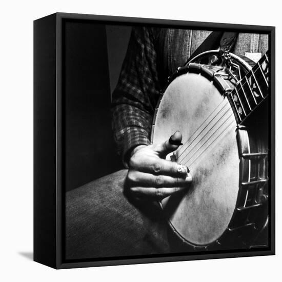 Country Music: Close Up of Banjo Being Played-Eric Schaal-Framed Premier Image Canvas