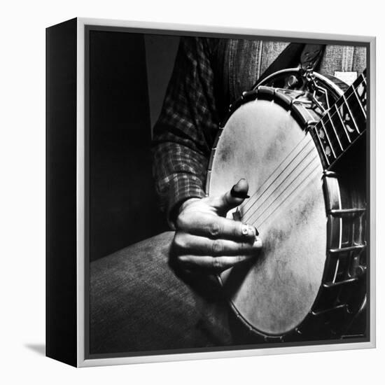 Country Music: Close Up of Banjo Being Played-Eric Schaal-Framed Premier Image Canvas