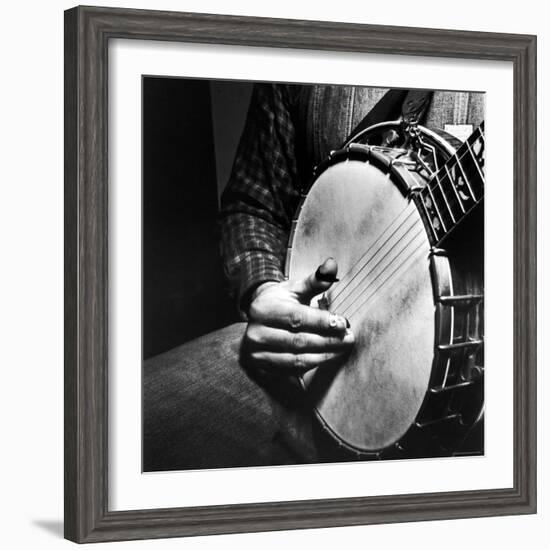 Country Music: Close Up of Banjo Being Played-Eric Schaal-Framed Photographic Print