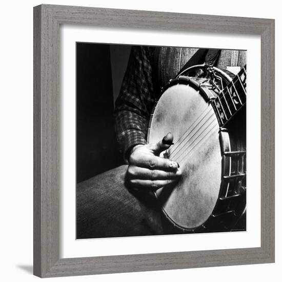 Country Music: Close Up of Banjo Being Played-Eric Schaal-Framed Photographic Print