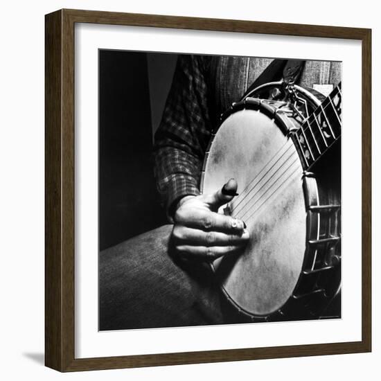 Country Music: Close Up of Banjo Being Played-Eric Schaal-Framed Photographic Print