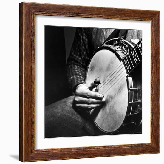 Country Music: Close Up of Banjo Being Played-Eric Schaal-Framed Photographic Print