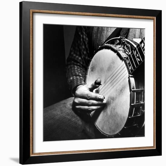 Country Music: Close Up of Banjo Being Played-Eric Schaal-Framed Photographic Print