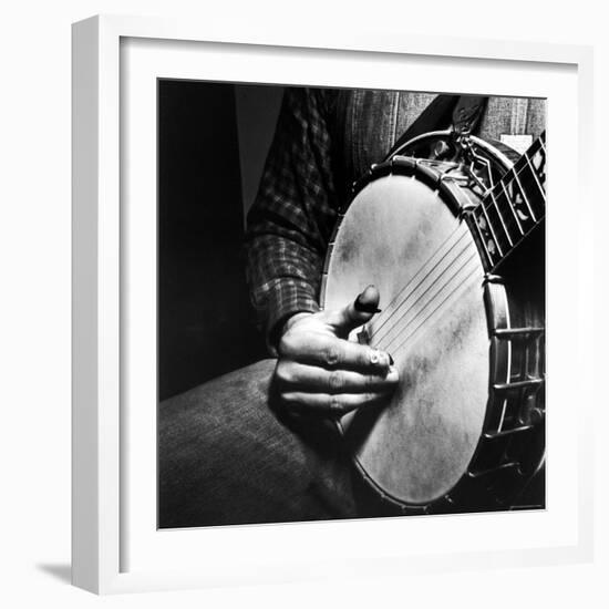 Country Music: Close Up of Banjo Being Played-Eric Schaal-Framed Photographic Print