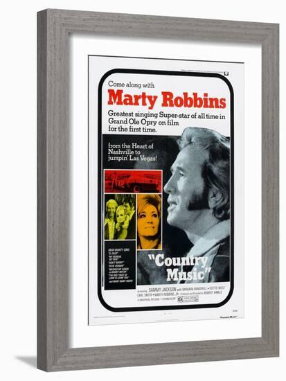 Country Music, Marty Robbins, Tammy Wynette, 1972-null-Framed Art Print